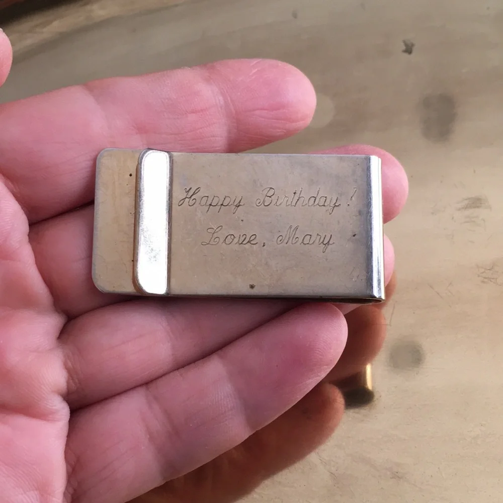 Monogram money clip